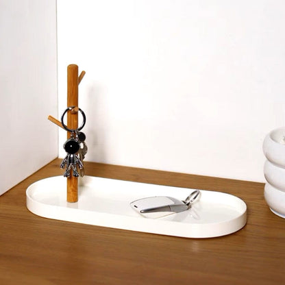 Rangement Clé - BranchOvalTray™ - Blanc