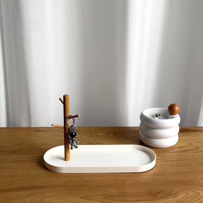 Rangement Clé - BranchOvalTray™ - Blanc