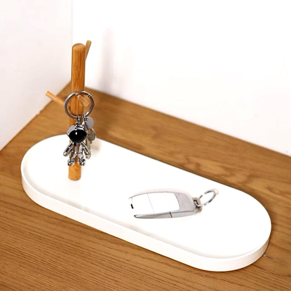 Rangement Clé - BranchOvalTray™ - Blanc