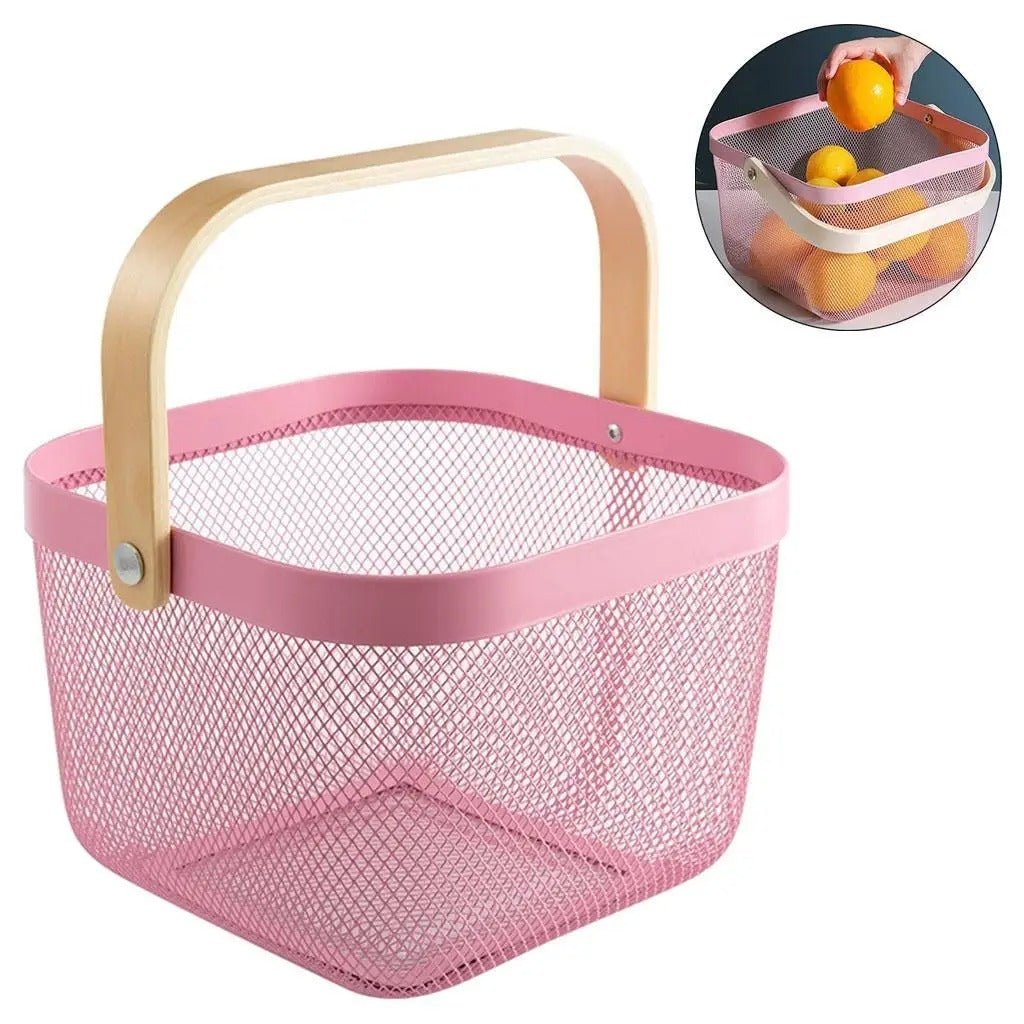 panier de rangement rose vide