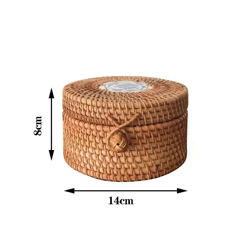 rangement rotin dimension rond